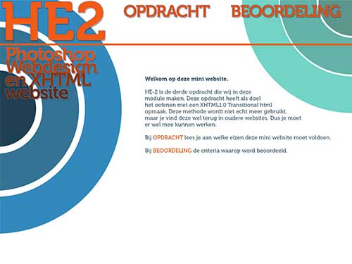 Opdracht school Tabellen XHTML