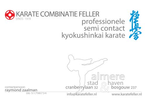 Design print opdracht Karate Visitekaartje