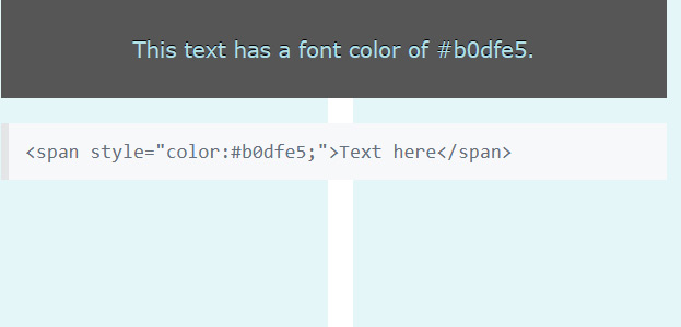 blue color span declaration
