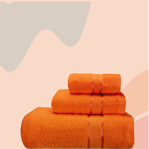 orange image towel
