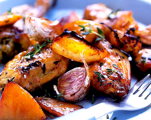 gebraden-kip-knoflook