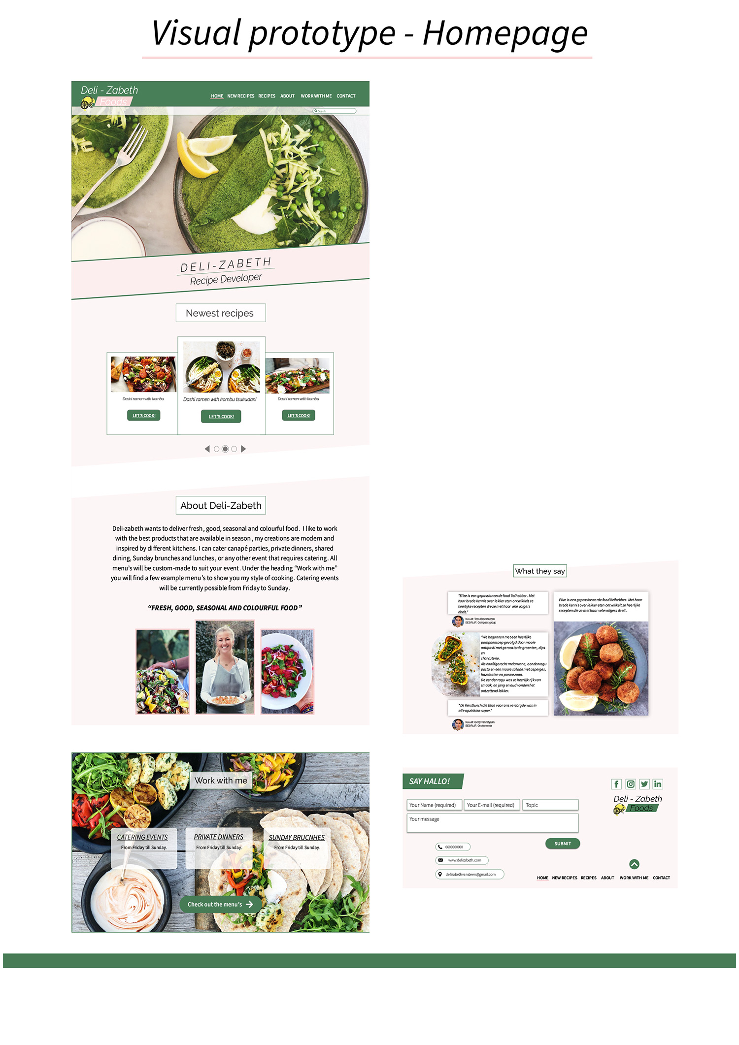 frederique's deli zabeth typografie