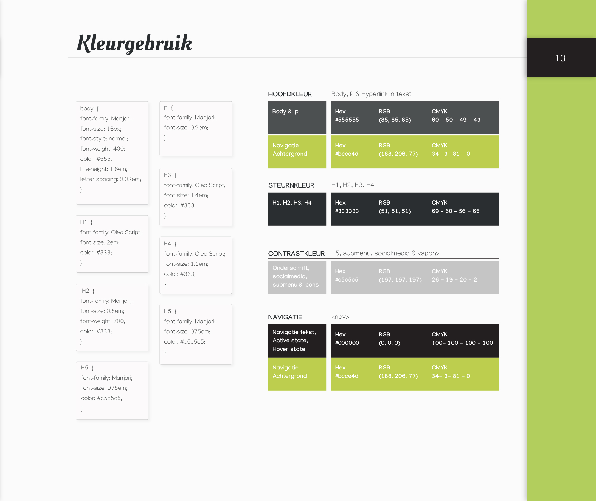 sanna's kleurgebruik